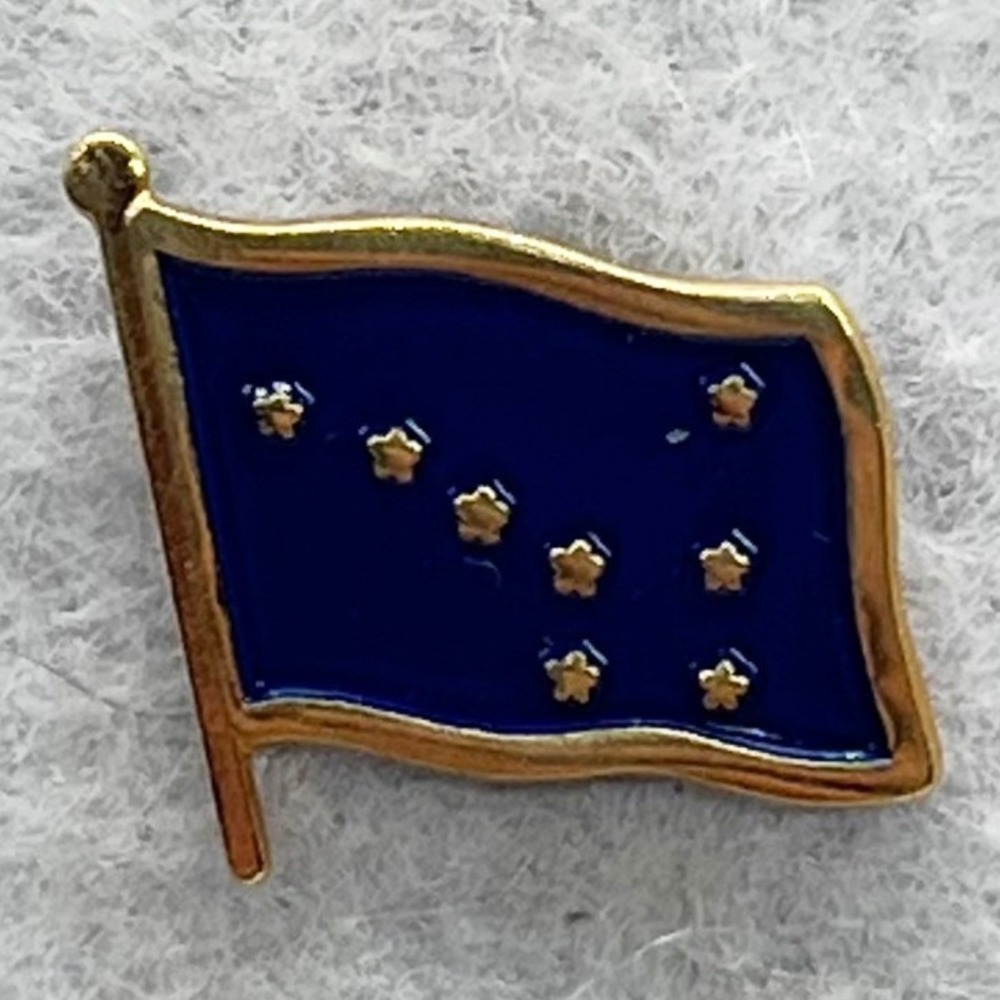 🔮 5/$25 Vintage Alaska Flag Pin